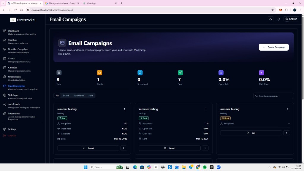 Email campaigns dark mode